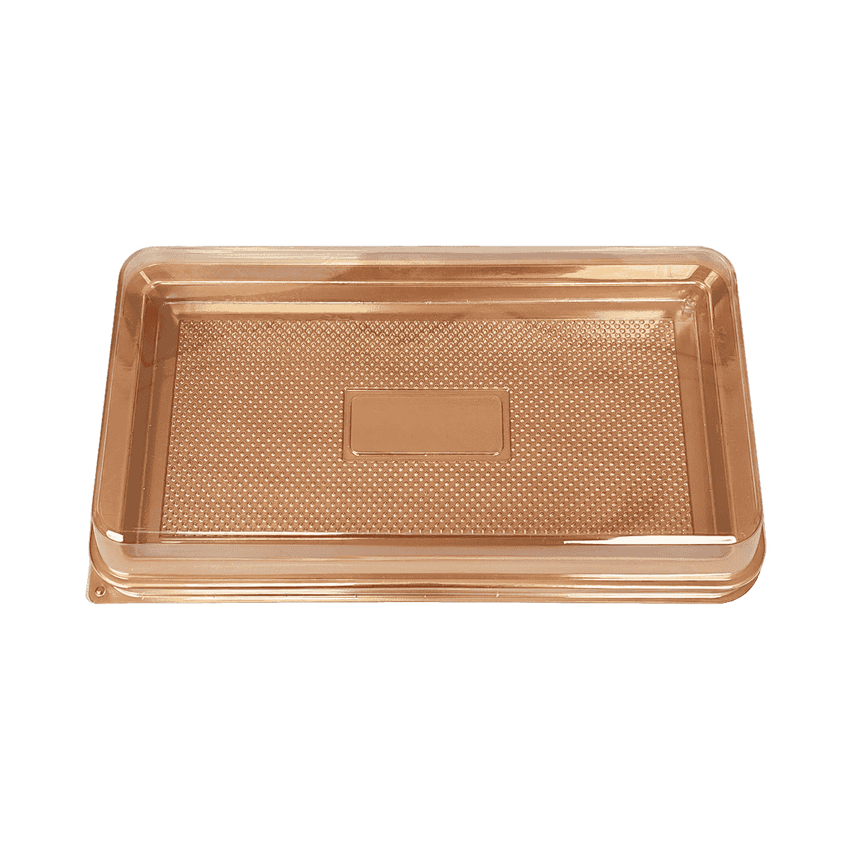 ZK-PET-044 一次性金色PET食品包裝容器適用于外賣甜點(diǎn)、水果和面包